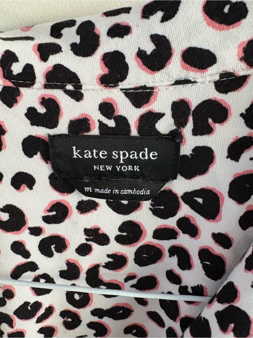 kate spade Pink and Black Leopard Print Pajama Set - Picture 2 of 3